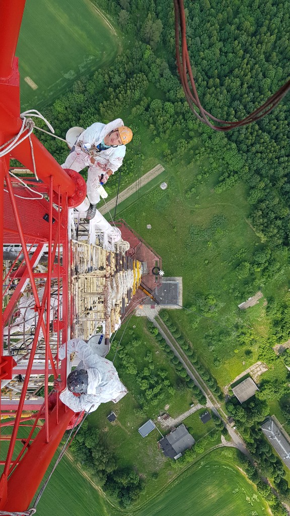 Выполнение высотных работ промышленными альпинистами — Ремонт и окраска телебашен, мачт, опор, Ремонт и окраска мачт, фото 2